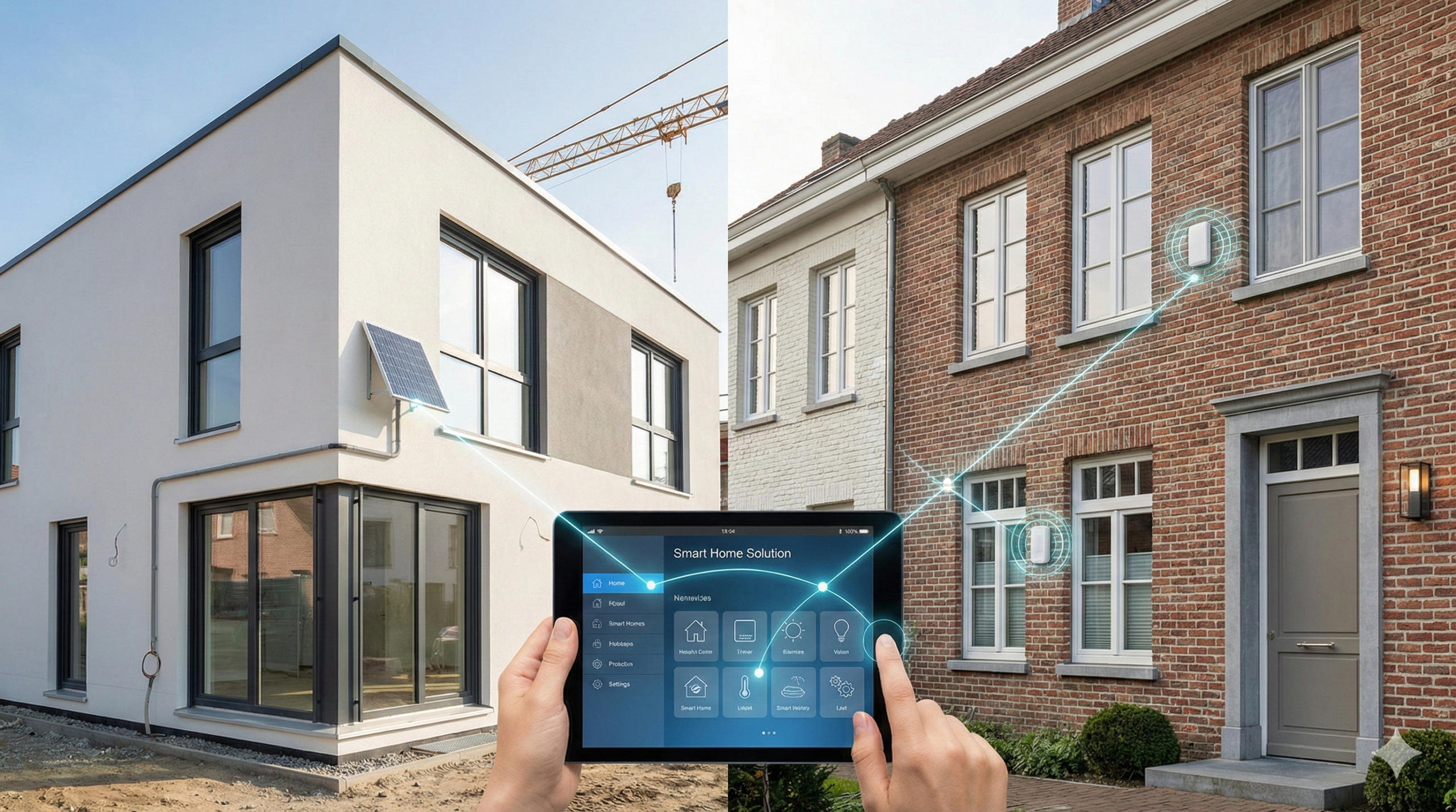 Vergleich zwischen Rohbau-Installation und fertig saniertem Wohnraum: Flexible Smart Home Lösungen für Neubau und Bestand – Fischer Automation & IT